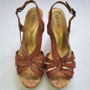 Guess Brown & Tan Wedges